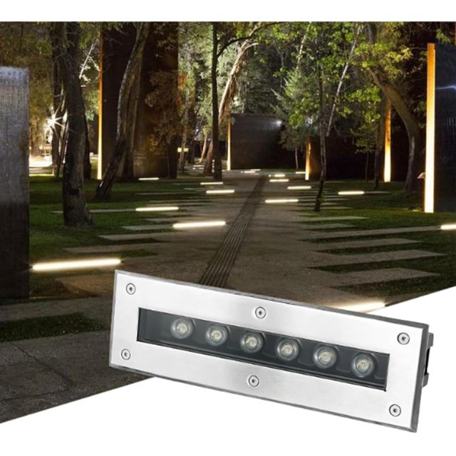 IP66 Waterproof Embedded Buried Lights - LED Outdoor Underground Lights, AC85-110V Linear In Ground LED Light, Long Strip LED Landscape Light, For Pathway Driveway Deck Step Fence Garden(Color:Wh
