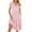 Pink, variant on Women's Summer Short Sleeve Casual Dresses V-Neck Party Dress