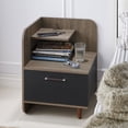 thumbnail image 2 of Furniture of America Ames Adult Modern 1-Drawer Nightstand with 2-Shelf, Chestnut Brown, 2 of 16