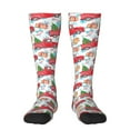 thumbnail image 2 of Lsque Watercolor Red Truck And Fir Tree Printed Crew Socks Men's Women's LightWeight Thin Casual Calf Socks ,Knee High Socks,Cotton Socks, 2 of 9