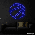thumbnail image 2 of Craftnamesign Basketball Ball Neon Sign, Gift For Son, Basketball LED Sign, 2 of 4