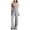 Gray, variant on Women's Jumpsuits Strapless Wide Leg Romper Casual Fashion Ruching Waist Cinching High Elastic Waistband Relaxed Flowing Long Pants, Brown L