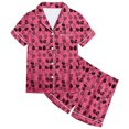 thumbnail image 2 of WOYY Big Girls Easter Pajamas Short Sleeved Button Sleepwear PJs Loungewear Outfits, 2 of 4