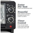 thumbnail image 4 of Personal Compact 2 Slice Countertop Toaster Oven with 15 Minute Timer & Adjustable Temperature, Bake, Broil, & Toast, Black, 4 of 7