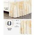 thumbnail image 3 of Collage Theme Bed Skirt Retro Beige Oil Painting Texture Bed Skirts King Size 16 Inch Drop, Wrap Around Dust Ruffle&nbsp;Bedskirt with Adjustable Elastic Belt for Queen Size Beds, 3 of 7