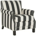 thumbnail image 2 of SAFAVIEH Easton Rustic Glam Upholstered Club Chair w/ Nailheads, Dark Grey/White, 2 of 7