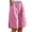 Pink, variant on WIZUTIZ Shorts for Women Wide Leg Relaxed Active Baggy Shorts High Rise Solid Trousers Knee-Length with Pockets Button Pleated Trousers for Lady Stretchy Clubs Beige Linen