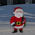 thumbnail image 2 of Northlight 32" Lighted Chenille Santa with Gifts Outdoor Christmas Decoration, 2 of 5