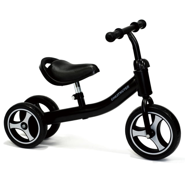 Bicicleta de equilibrio CHESTNUTER para bebés de 1 a 3 años con 3 ruedas, color negro