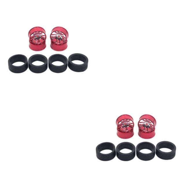 Neumáticos de deriva Vogacara 4 piezas RC Rojo