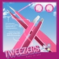 thumbnail image 4 of MORGLES 6Pcs Tweezers Set, Stainless Steel Tweezers for Eyebrow with Curved Scissors, Brow Brush & Leather Case - for Shaping & Ingrown Hair, Pink, 4 of 7