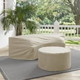 thumbnail image 5 of Patio Furniture Covers - Round Sectional & Coffee Table Set - Protective Vinyl Covers - Weather Resistant - Tan, 5 of 7