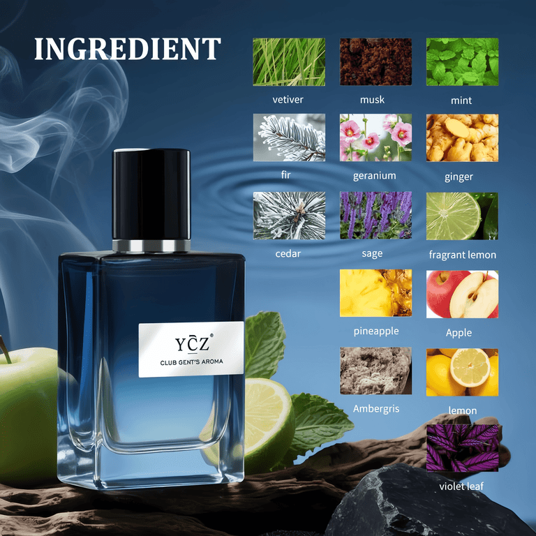 YCZ Men's Cologne Gift Set, 3-Pack Fragrance Variety Bundle, 1.7