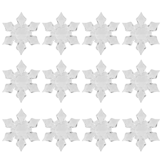 Colgante de Copo de nieve NikouMX 60 piezas 4.5 cm adorno acrílico navideño
