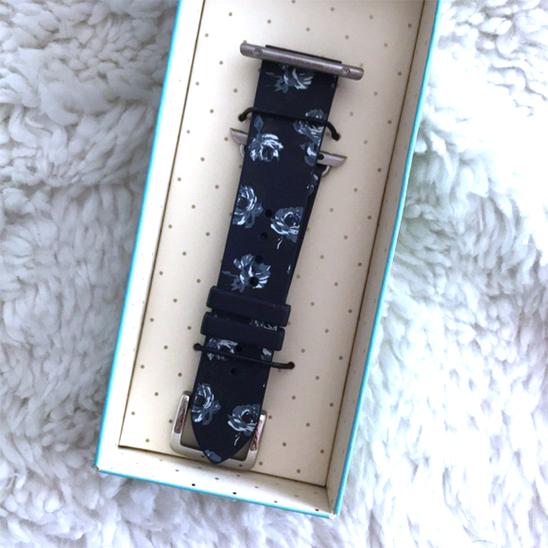 kate spade new york 38mm Apple Watch Band, Blue Floral Silicone