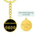 thumbnail image 5 of Boykin Spaniel Mama Circle Keychain Stainless Steel or 18k Gold Dog Mom Pendant, 5 of 12