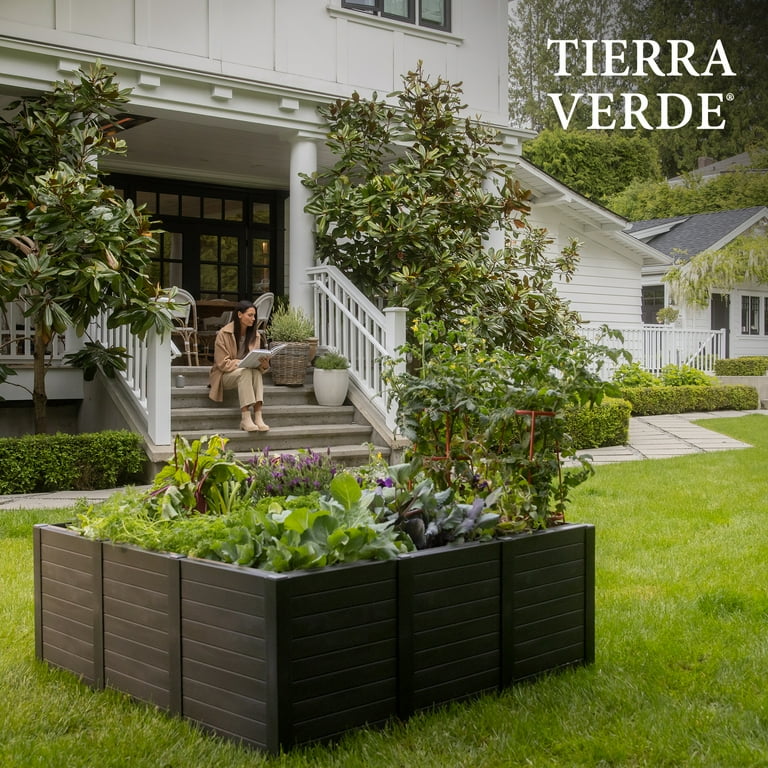 Tierra Verde 48-Inch x 48-Inch Raised Garden Bed for Patios or