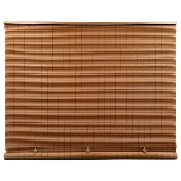 , Cord Free 1/4 Inch Oval PVC Shade, Woodgrain, 48 Inches x 72 Inches Roll Up Blind (3321246)
