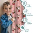 thumbnail image 3 of Blackout Kids Curtains,Pink Cow Strawberry Hat Pattern Childrens Insulated Curtains Set Of 2,Bedroom Essentials,Toddler Room Decor 42x54in(106x137cm), 3 of 5
