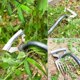 thumbnail image 1 of Herramienta manual 2 en 1 para extraer maleza, rastrillo de jardín, desmalezador de acero inoxidable con mango ergonómico para el mantenimiento del jardín, eliminación de maleza, rastrillado de, 1 of 4