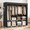 Black-4 Row - 67'' Wide, variant on Portable Closet For Hanging Clothes 52 Inch Wide Wardrobe With Cover 6 Storshelves And 3 Rod Diameter 19mm Metal Pipe Sturdy Bedr