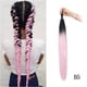 thumbnail image 2 of Pisexur Belleza Maquillaje Peluca con cola de caballo y trenza de boxeo de colores para niños, con bandas de goma y cuerda elástica, extensión de cabello con cola de caballpara mujeres y hombres, 2 of 3