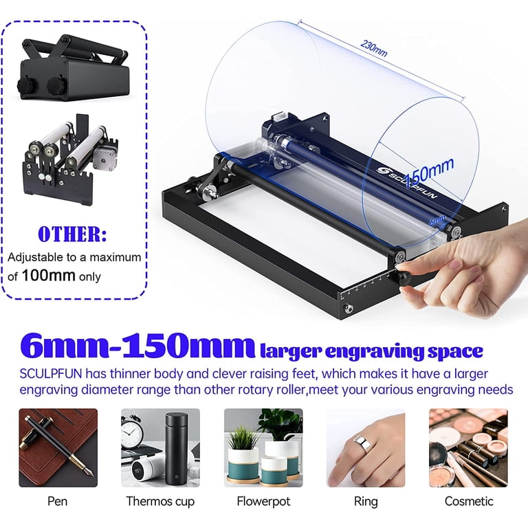 SCULPFUN S6 Pro Laser Engraver – 5500mW Output, 420x410mm Work Area, Cuts Wood & Acrylic, Engraves Metal & Glass, DIY Laser Cutter