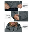 thumbnail image 4 of Little Donkey Andy Men's Winter Heat Reflective Jackets Water-Resistant Detachable hooded Insulated Thermal Ski Snow Coat Gray S, 4 of 7