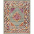 thumbnail image 3 of SAFAVIEH Madison Emmet Traditional Runner Rug, Light Grey/Fuchsia, 2'3" x 6', 3 of 9