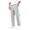 Light Gray, variant on Summer Drawing Loose Straight Pants Men Elastic Waist Sports Drawstring Pockets Casual Trousers (Yellow, 3XL)