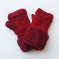 thumbnail image 5 of Lroveb Fuzzy Fingerless Gloves for Women Warm Knit Half Finger Plush Gloves, 5 of 5