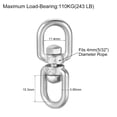 thumbnail image 2 of Unique Bargains M4 Il Pivotant Double Embout Anneau de Levage Rotatif Rond, Boulon Il à Il 2 Pcs, 2 of 3
