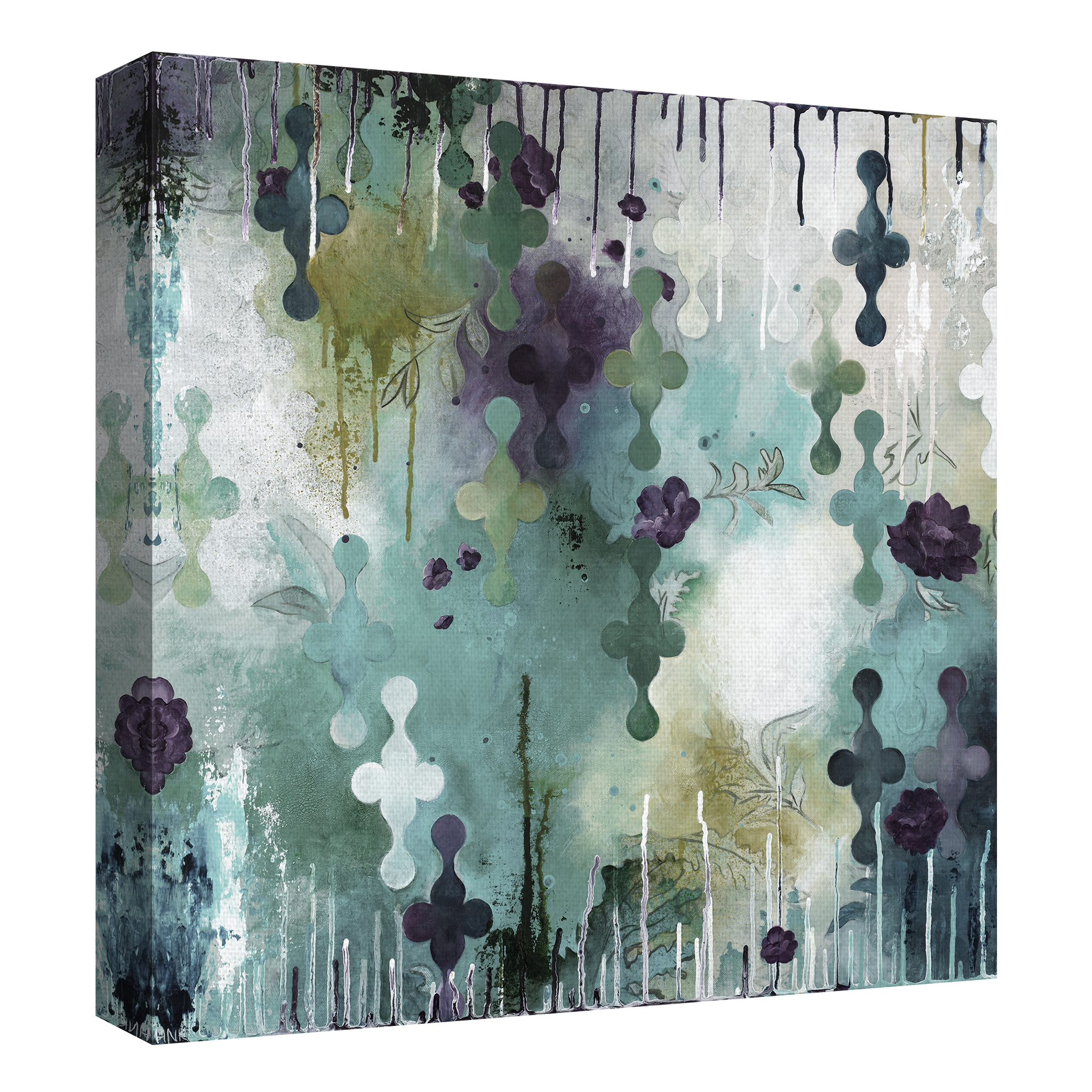 Masterpiece Art Gallery Seafoam Storm One Light Abstract by Heather Noel Robinson Canvas Art Print