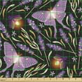 thumbnail image 2 of Ambesonne Fairycore Fabric by the Yard Upholstery, Mid Century Wings Print, 10 Yards, Mauve Fuchsia Sand Brown, 2 of 5
