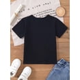 thumbnail image 3 of Fancy' Printed Crew Neck T-Shirt For Boys and Girls Back-To-School Season Short Sleeve T-Shirt Top For Toddlers, 3 of 6