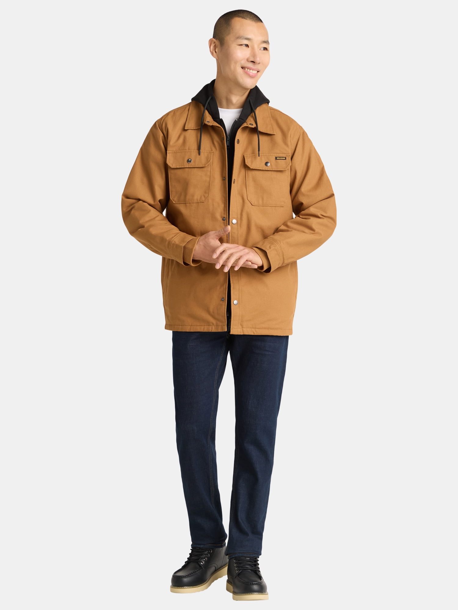 Brahma Men's Hooded Shirt Jacket, Midweight, Sizes S-3XL