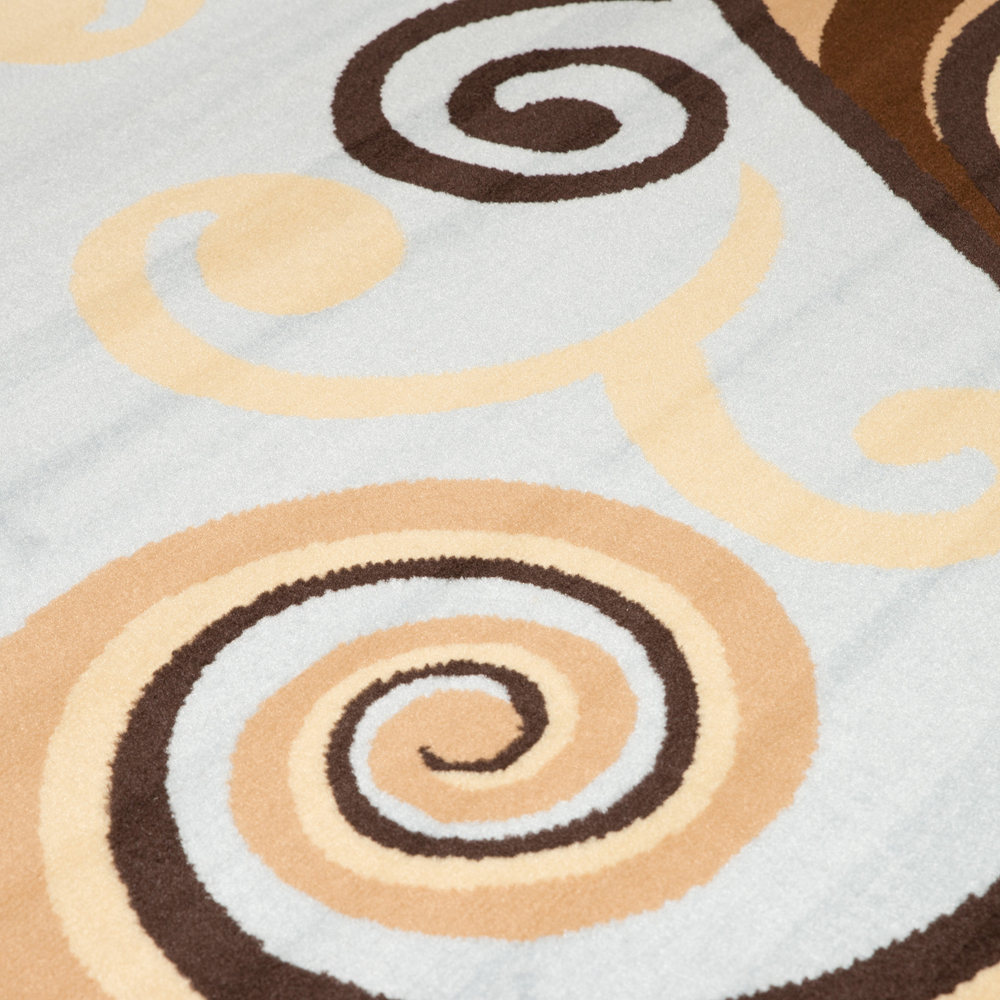 Designer Home Soft Transitional Indoor Modern Area Rug Curvy Swirls  - Actual Size: 2' 3" x 7' 2" Rectangle (Blue) - image 3 of 5