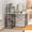 White, variant on 40"  Desk with 4-Tier Storage Shelves,  Office Corner Desk Writing Study Workstation Table for Small Space,