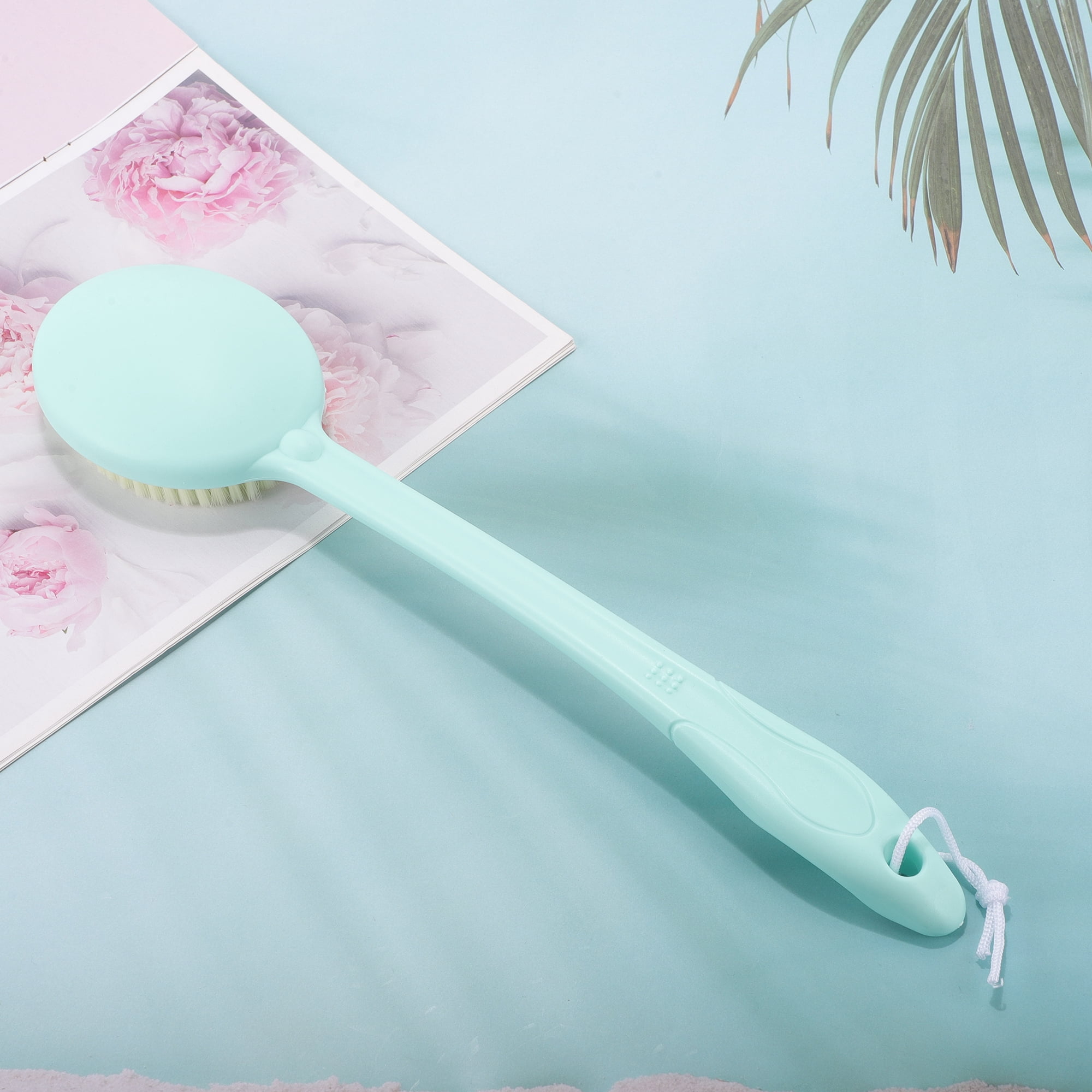 Unique Bargains Bath Brush Body Scrubber 15.35"x3.54"x1.97" Green