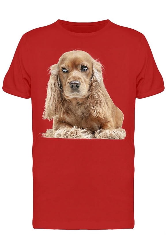 Portrait Of Angry Cocker T-Shirt Men -Image by Shutterstock, Male Large