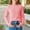 Pink, variant on SERTG Girl Solid Color Pullover Blouse Fashion Casual Comfortable Round Neck Long Sleeve Everyday Tops for Kids(Pink,11-12 Years)