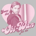 thumbnail image 2 of Women's Star Wars Valentine's Day You're the Obi-Wan for Me Graphic Tee Athletic Heather X Large, 2 of 4