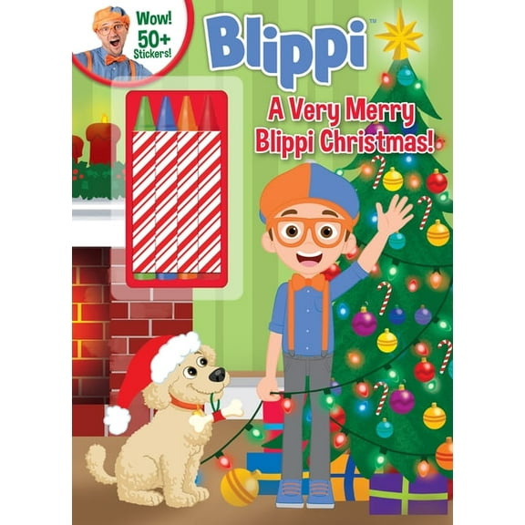Color & Activity with Crayons Blippi: A Very Merry Blippi Christmas, (Paperback)