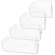 Southern Homewares White Wire Under Shelf Storage Basket 4-Piece Set