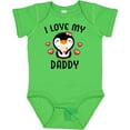 thumbnail image 3 of Inktastic I Love My Daddy with Cute Penguin and Hearts Girls Baby Bodysuit, 3 of 5