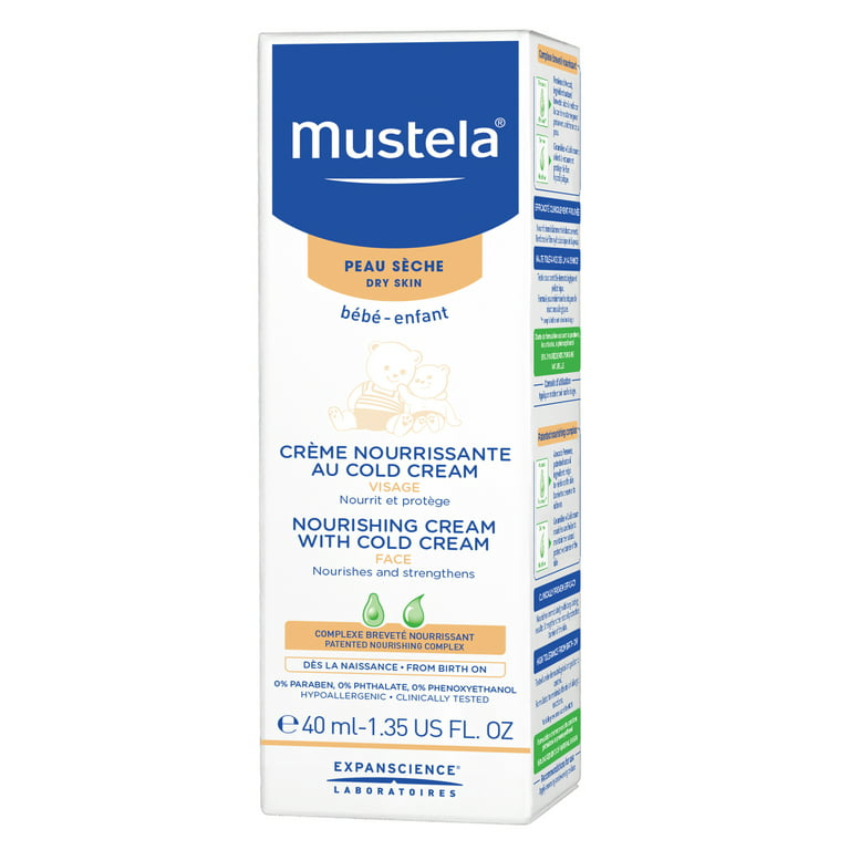 Mustela cold cream face nourishing cream for baby dry skin 40ml