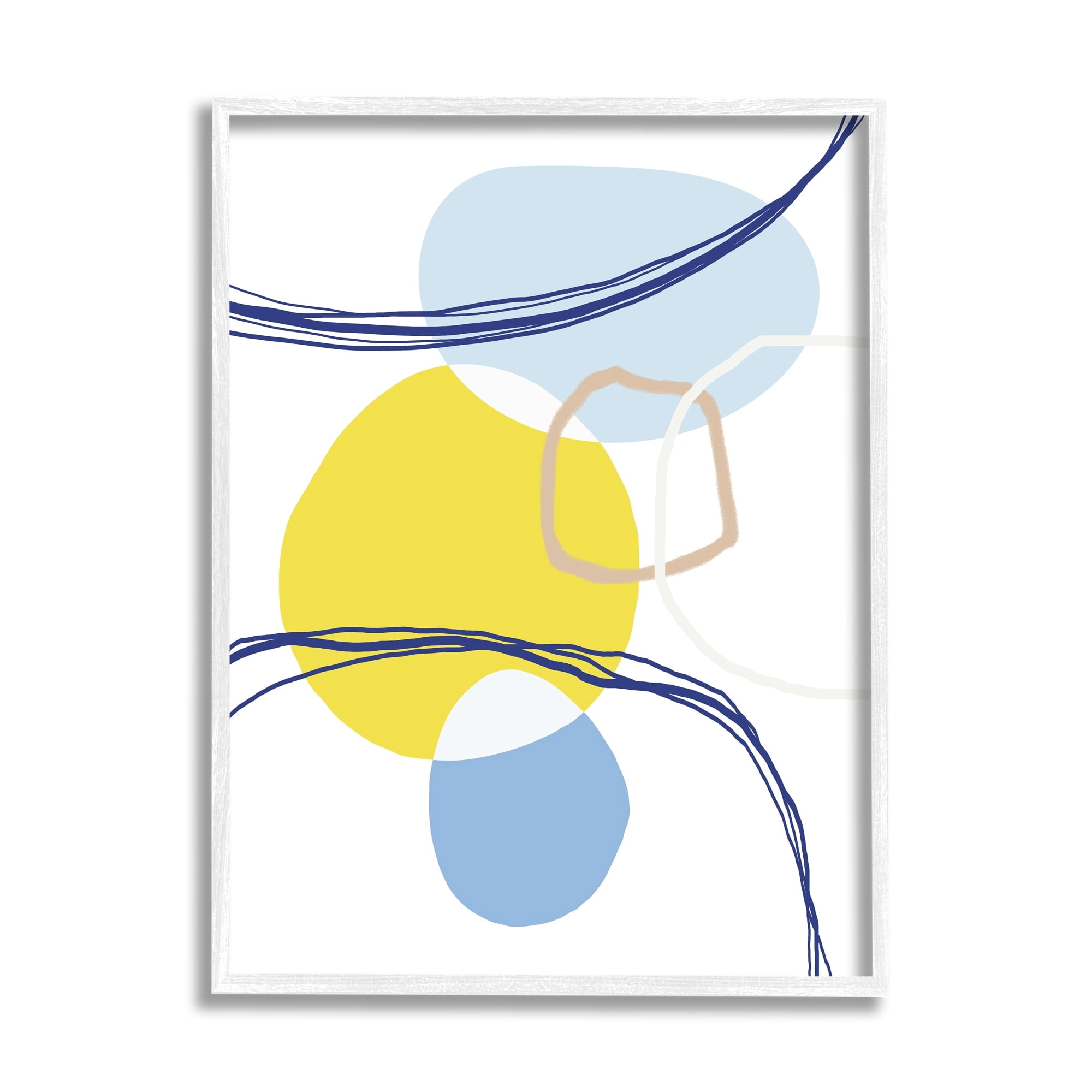 Stupell Industries Modern Blue Yellow Shape Abstraction Rising Sun, 11 x 14, Design by Urban Epiphany