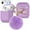 Purple, variant on Airpod Case Cover for Apple Airpods 2&1 Charging Case, Takfox Cute Silicone Protective Accessories/Keychain/Pompom for Girls and Women, Black