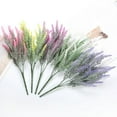 thumbnail image 1 of EIMELI 2Pcs 5-fork Simulation Lavender Artificial Flowers for Home Wedding Decoration, 1 of 8