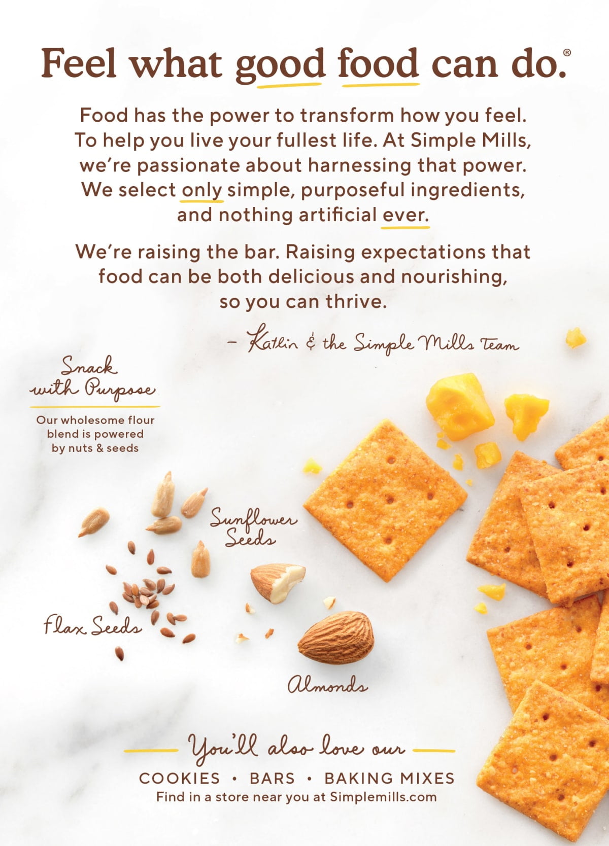Simple Mills Almond Flour Crackers, Farmhouse Cheddar Gluten-Free Crackers, 4.25 oz
